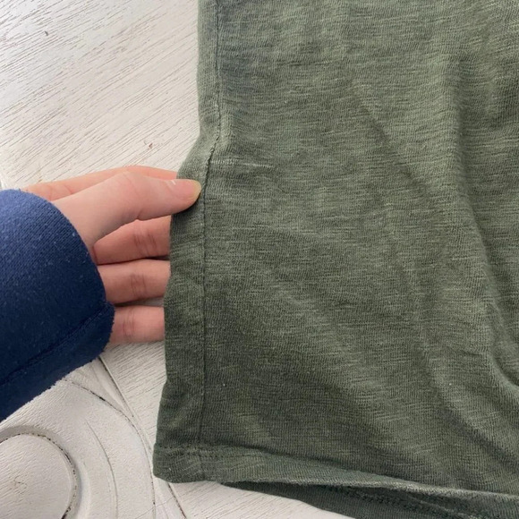 Gap Women's Tie Front Long Sleeve Shirt Blouse Tee Green Small - Picture 5 of 6